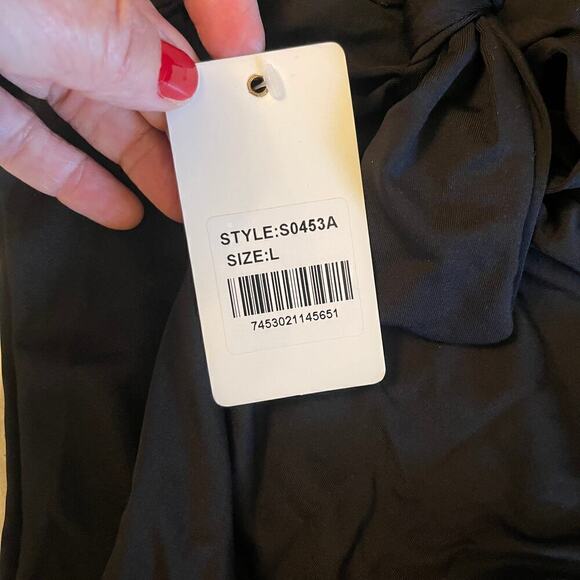 NWT Envya Swimwear One Peace Black Swimsuit Size Large - Picture 5 of 9